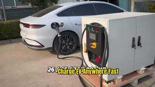เครื่องชาร์จ EV แบบพกพาขนาด 60kW, หน่วยจัดเก็บพลังงานแบบพกพาขนาด 65kWh พร้อมระดับ IP54