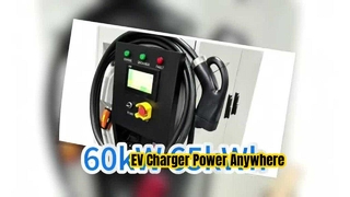 เครื่องชาร์จรถยนต์ไฟฟ้าเคลื่อนที่ Maxpower กำลังไฟ 60kW ความจุ 65kWh มาตรฐานการป้องกัน IP55 สถานีชาร์จแบบพกพา