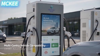 เครื่องชาร์จ DC EV ที่รวดเร็วพร้อมหน้าจอโฆษณาระบบสัมผัสขนาด 10 นิ้ว