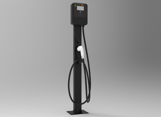 11KW AC EV Charger Card Swipe ประเภท1 ประเภท2 การติดตั้งพื้นสาธารณะทางการค้า