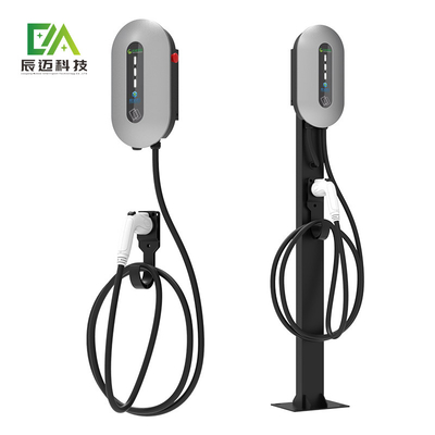 จอ LCD EV Wallbox สถานีชาร์จสามระยะ AC400V สถานีชาร์จ Tesla Ev