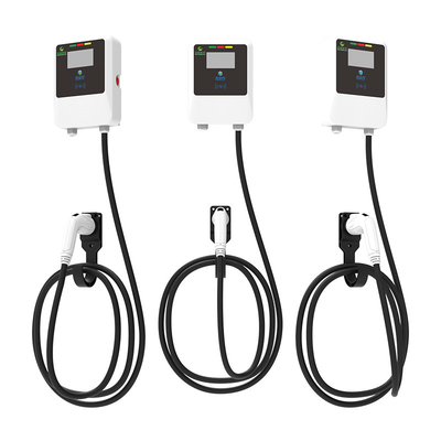 220V/7KW/32A เครื่องชาร์จรถไฟฟ้าสีขาวติดผนัง / หลังประเภท