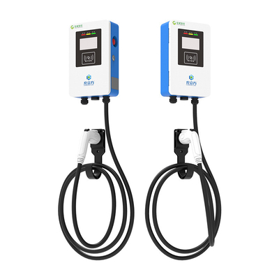 7KW / 32A สีฟ้าและขาวติดผนัง / แบบหลังเครื่องชาร์จรถไฟฟ้าปืนเดียว