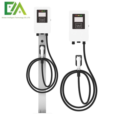 7KW 11KW 22KW คอลัมน์สีขาว / ลานชนิดปืนเดียว รถไฟฟ้า AC ค้อนการชาร์จ / สถานีชาร์จ