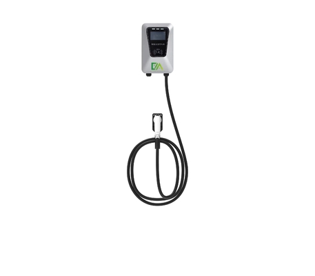 อุปกรณ์เสริมการชาร์จ EV มาตรฐานยุโรป 7kw Screen 4g Connected Single Gun AC Charger Station