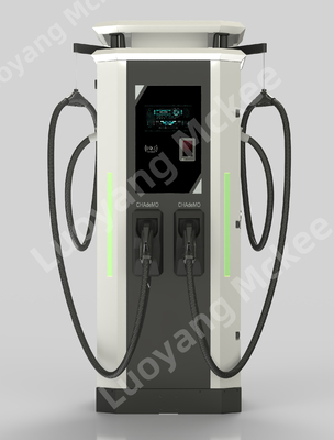 120kw DC รถชาร์จรวดเร็ว พร้อมจอ LCD สถานีชาร์จ DC EV