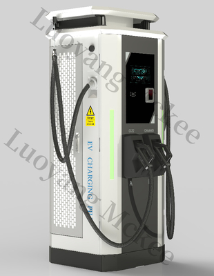 DC 120kW CCS2 Two-Gun EV Charger Station งาน RFID ติดพื้น 400V ความดันเข้า IP54 ชาเดมู