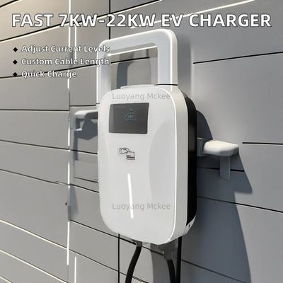 7KW Smart Modular Design AC EV Charger พร้อมการติดตามทางไกลและหลายรูปแบบการชาร์จ สถานีชาร์จ Wallbox