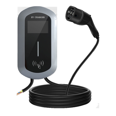 รูปแบบ 3 22KW 3 Phase European Standard Electric Vehicle Charger ประเภท 2 สถานีชาร์จรถไฟฟ้า กล่องกําแพง สถานีชาร์จไฟฟ้า