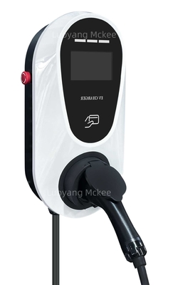 เสาชาร์จไฟฟ้ารถยนต์ไฟฟ้า AC GBT ปลั๊ก 32A 16A หน้าจอ LCD ปลอดภัยสูง เครื่องชาร์จรถยนต์ไฟฟ้า