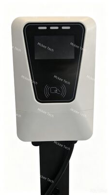 เครื่องชาร์จ AC EV แบบตั้งพื้นขนาด 7kW 32A การ์ดหน้าจอสัมผัสขนาด 4.3 นิ้วการดำเนินการเรียกเก็บเงิน QR