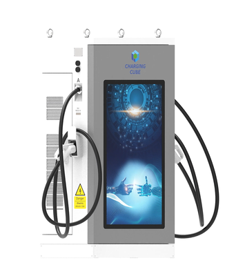 55 Inch LCD Advertising Screen 240kW Dual Gun DC EV Charger CLF-DC-240 CCS1 CCS2 CHAdeMO GB/T