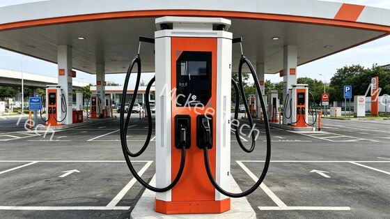 อุปกรณ์พื้นฐานการชาร์จรถบรรทุกหนักของเรือพาณิชย์ White Dew Series 240KW DC EV Charger เครื่องชาร์จอากาศเย็น OCPP1.6J หน้าจอสัมผัส 10 นิ้ว IP54 สถานีชาร์จเร็ว