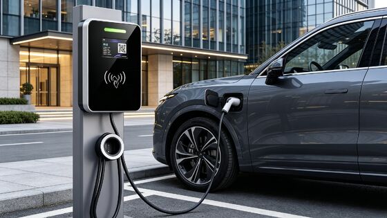 ราคาดี IP54 UL94 V0 สี่เหลี่ยมแก้วติดผนัง คอลัมน์ประเภทโครงสร้าง EV ชาร์จ Type1 11kw 16A 380V 5.64 นิ้ว LCD Display สถานีชาร์จ AC ออนไลน์