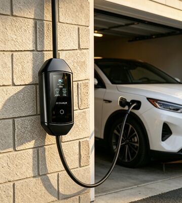 ราคาดี โซลูชันการชาร์จ EV กลางแจ้งสำหรับบ้าน McKee Q2 เครื่องชาร์จ AC แบบพกพา ประเภท 1 7.6kW แรงดันไฟฟ้าอินพุต 85V ถึง 265V กระแสไฟปรับได้ 6A ถึง 32A หน้าจอ LCD ขนาด 3.67 นิ้ว ระดับการป้องกัน IP54 UL94 V0 ออนไลน์